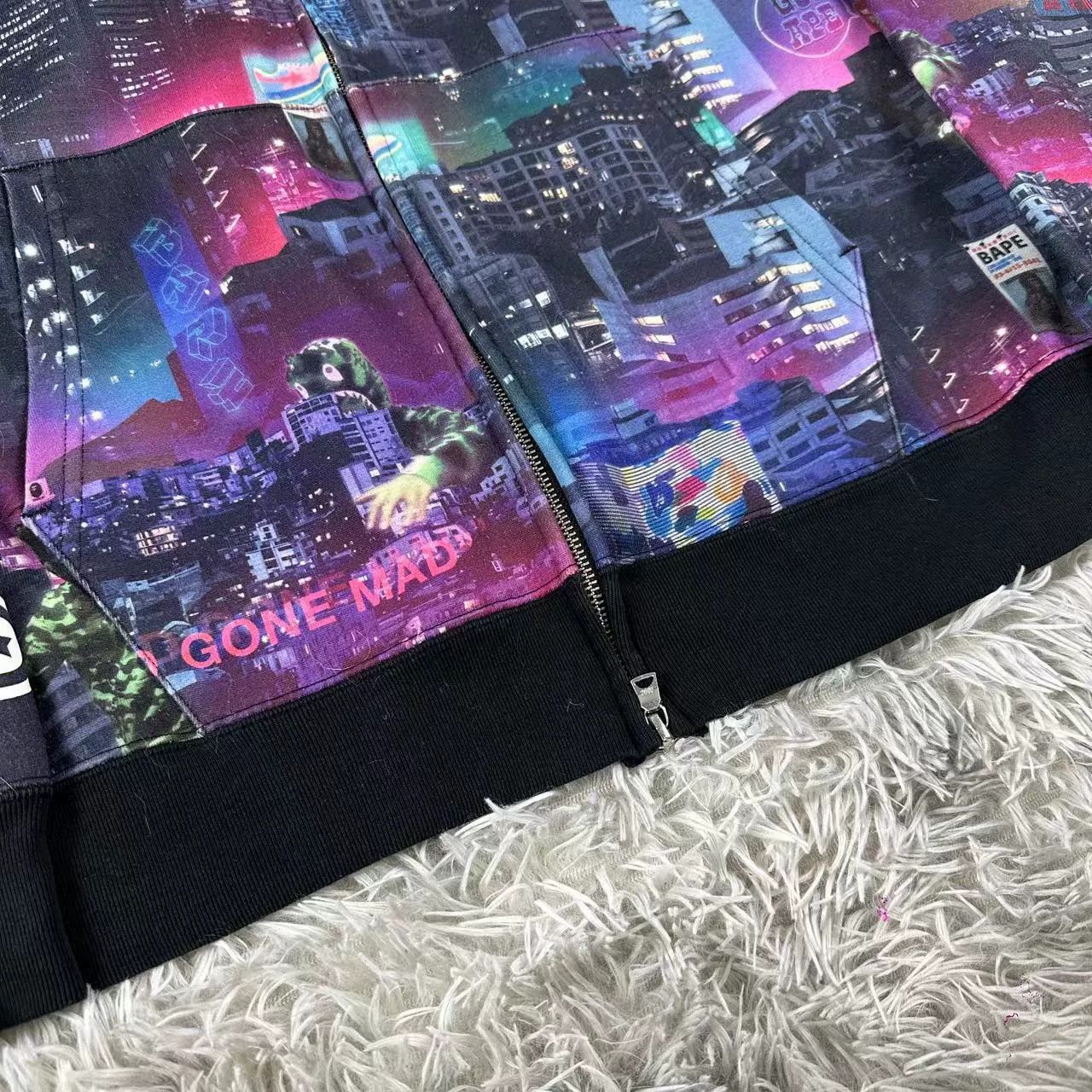 Bape Bape Purple Shark Jacket Outerwear Size US XXL / EU 58 / 5 - 2 Thumbnail