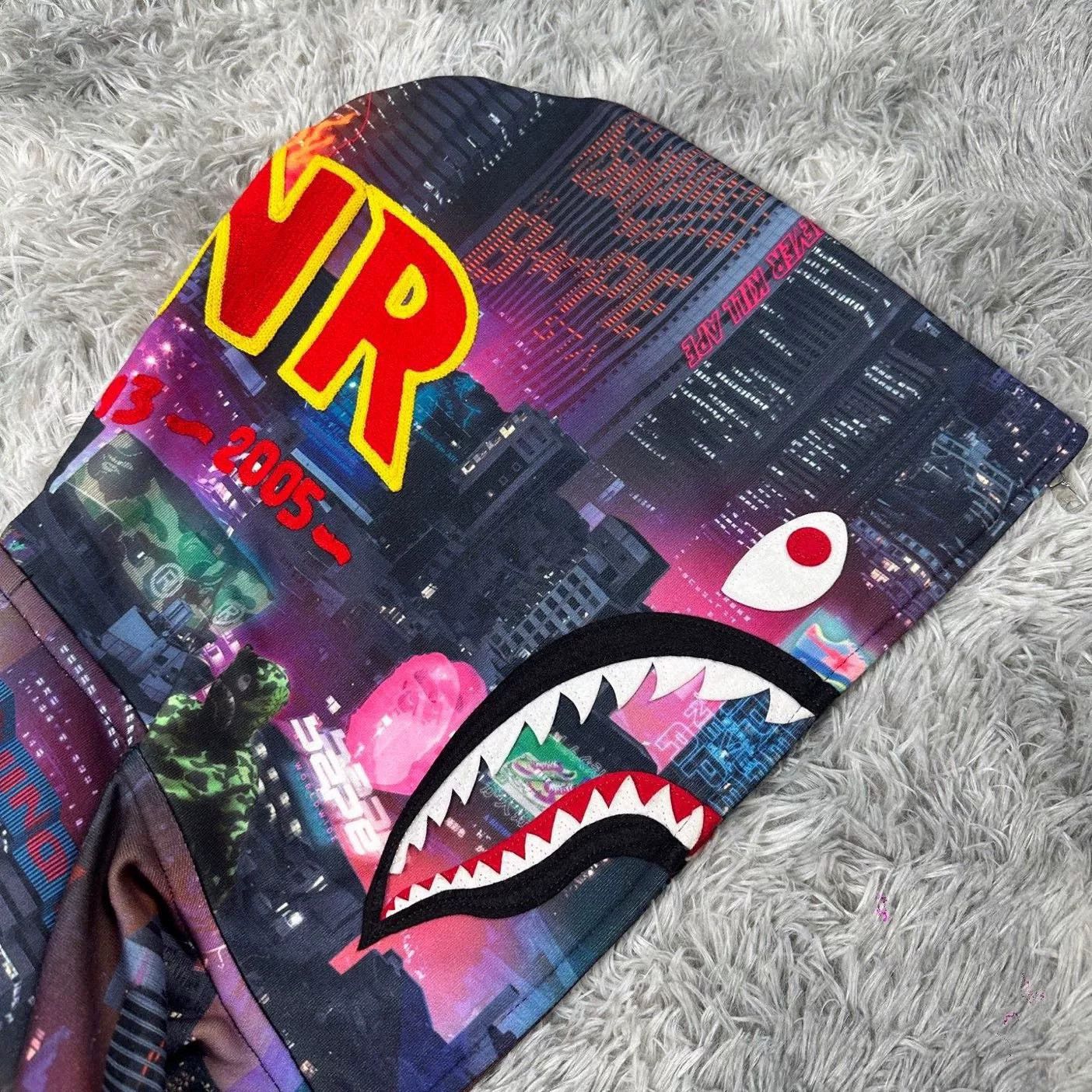 Bape Bape Purple Shark Jacket Outerwear Size US XL / EU 56 / 4 - 3 Thumbnail