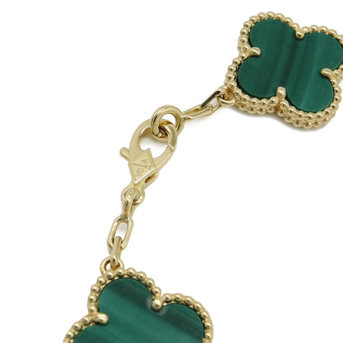 Van Cleef & Arpels Van Cleef & Arpels Van Cleef & Arpels Vintage Alhambra Au750 Diamond Malachite Bracelet Precious Metal Bracelet VCARO7GQ00 DUTY FREE for USA Size ONE SIZE - 5 Thumbnail
