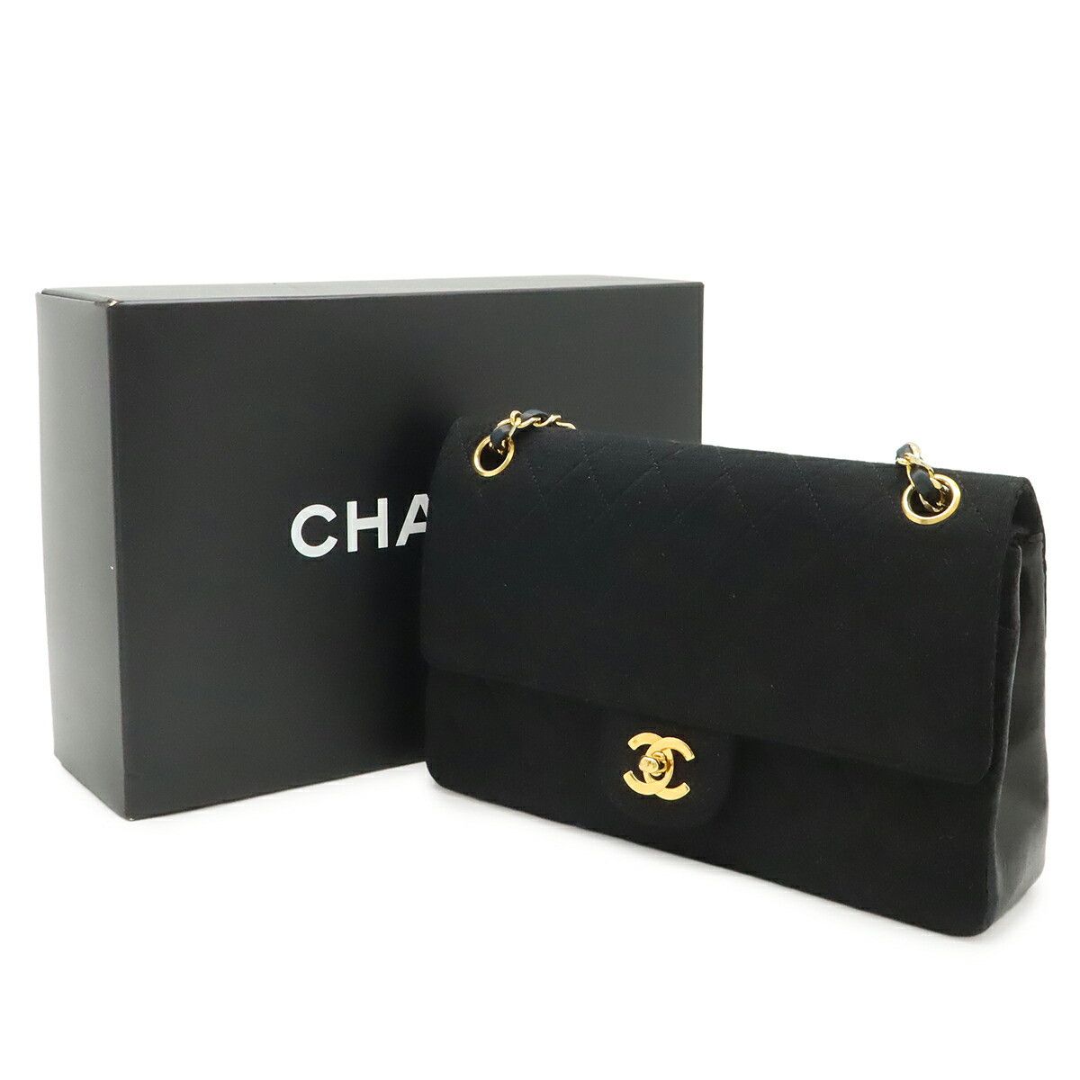 Chanel Chanel Chanel Matelasse Cotton Jersey Leather Shoulder Bag Textile Shoulder Bag DUTY FREE for USA Size ONE SIZE - 9 Thumbnail
