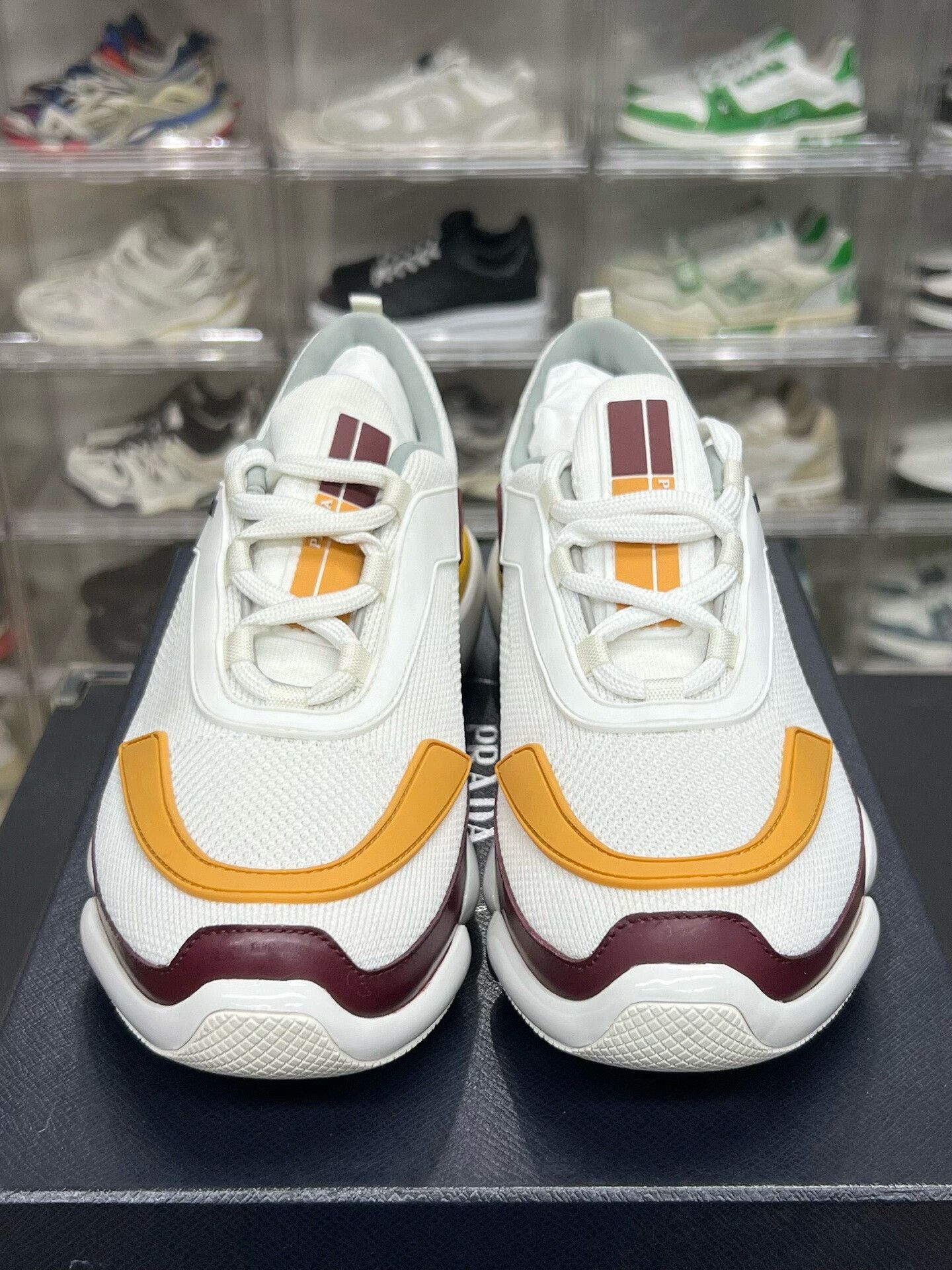 Prada Prada White Shoes Low Top High Top Size US S / EU 44-46 / 1 - 2 Thumbnail