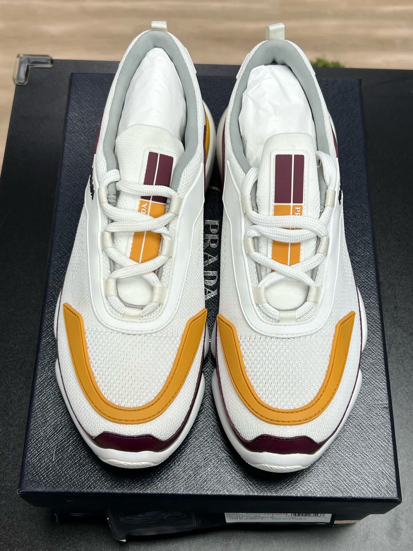 Prada Prada White Shoes Low Top High Top Size US S / EU 44-46 / 1 - 3 Thumbnail