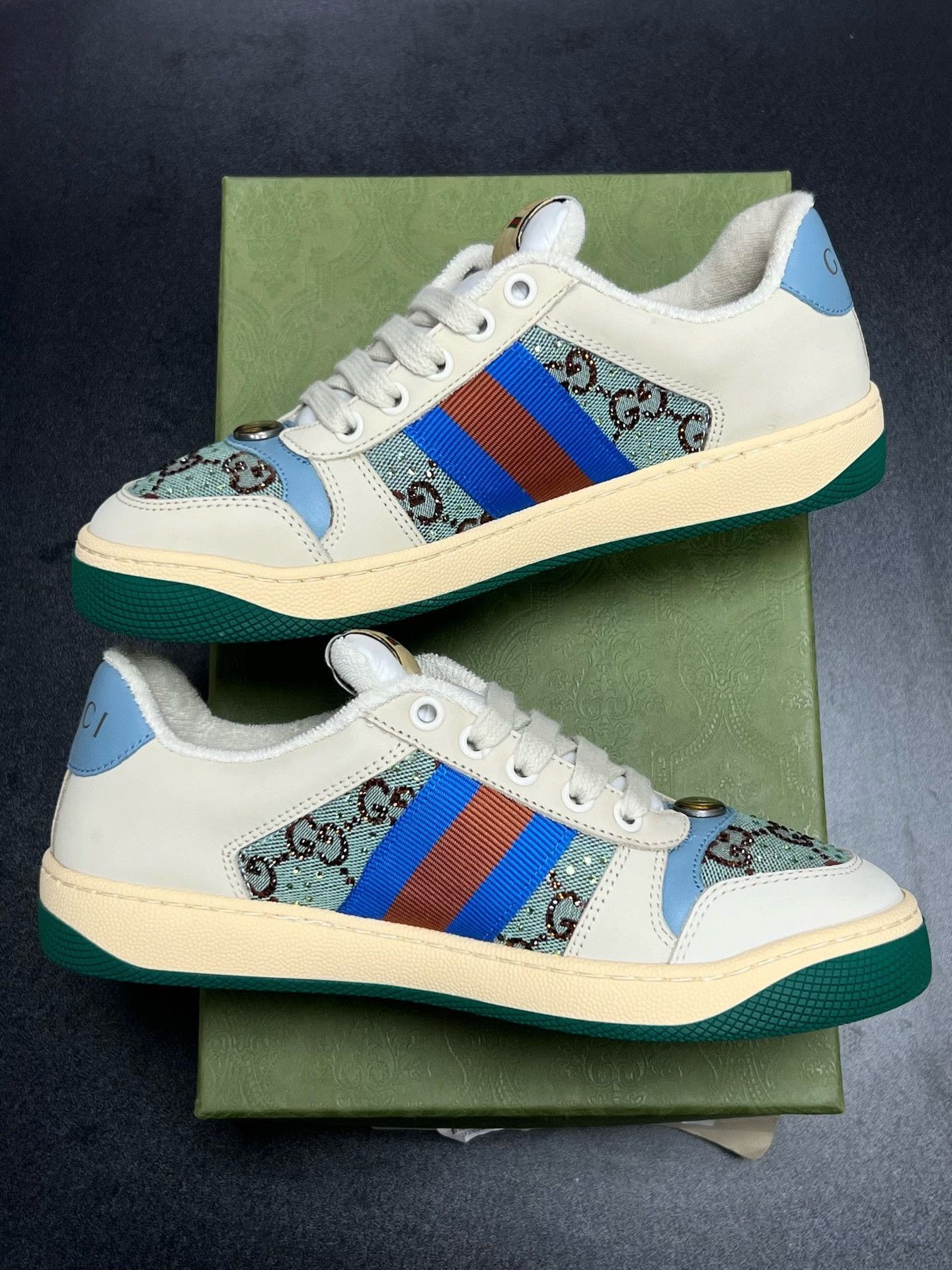 Gucci Gucci Blue Shoes Low Top High Top Size US S / EU 44-46 / 1 - 6 Thumbnail