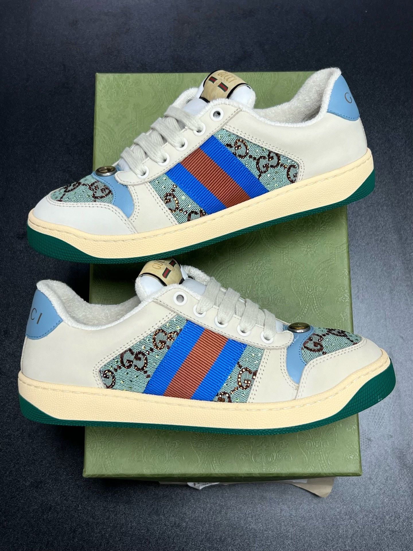 Gucci Gucci Blue Shoes Low Top High Top Size US S / EU 44-46 / 1 - 5 Thumbnail