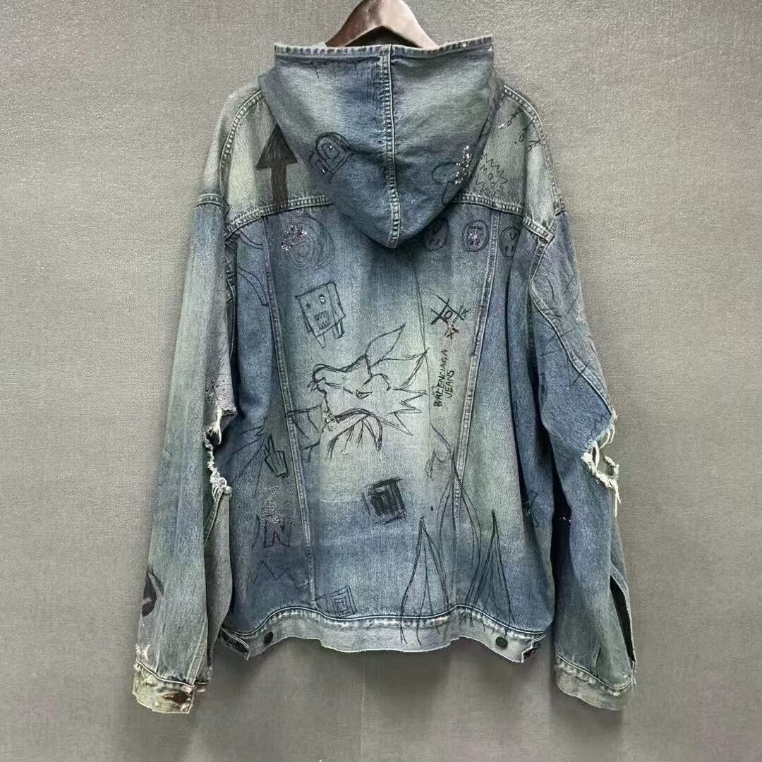 Balenciaga Balenciaga Denim Jacket Outerwear Size US XS / EU 42 / 0 - 2 Thumbnail