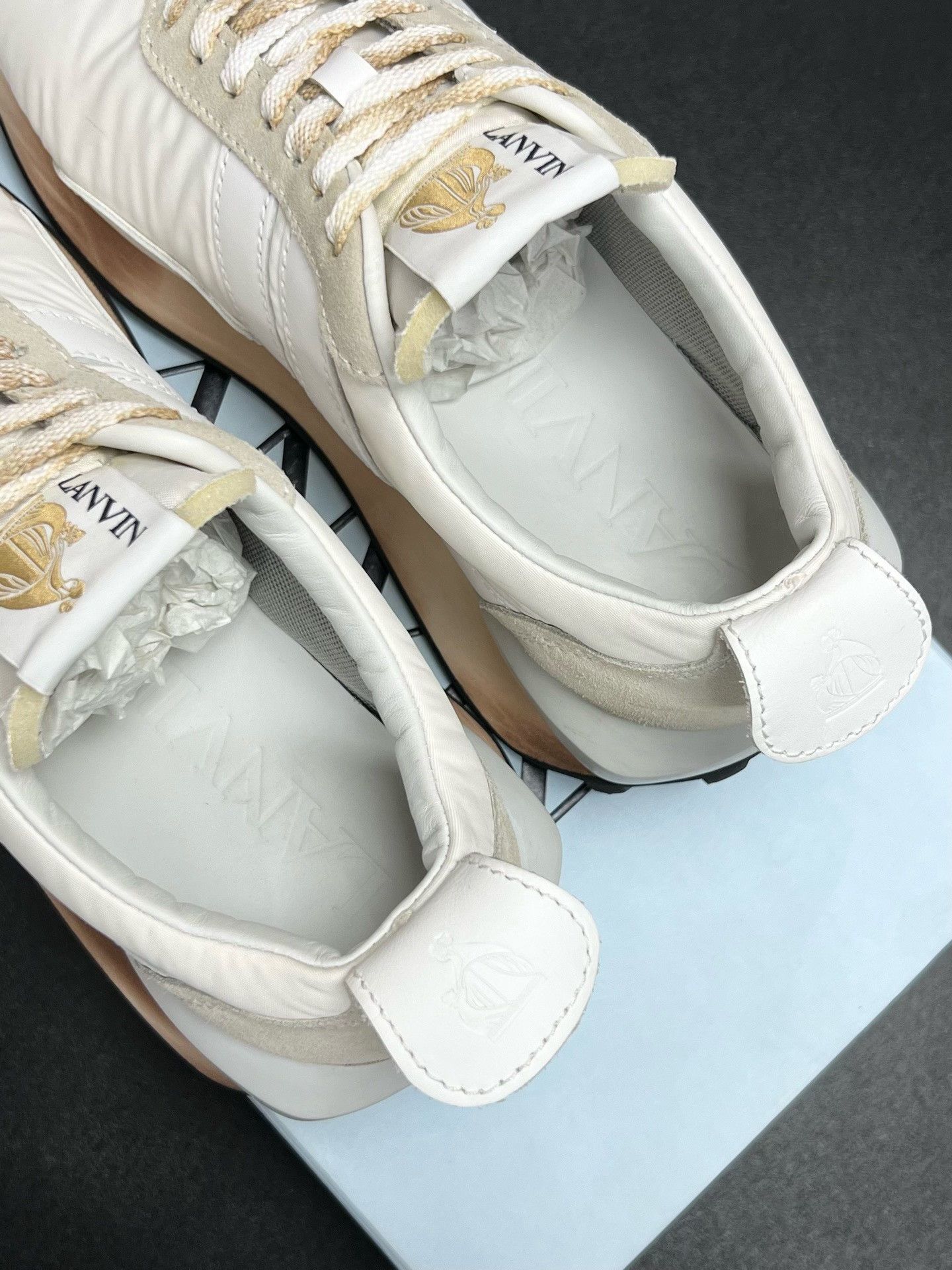 Lanvin Lanvin White Sneakers Low Top High Top Size US 8 / EU 41 - 4 Thumbnail