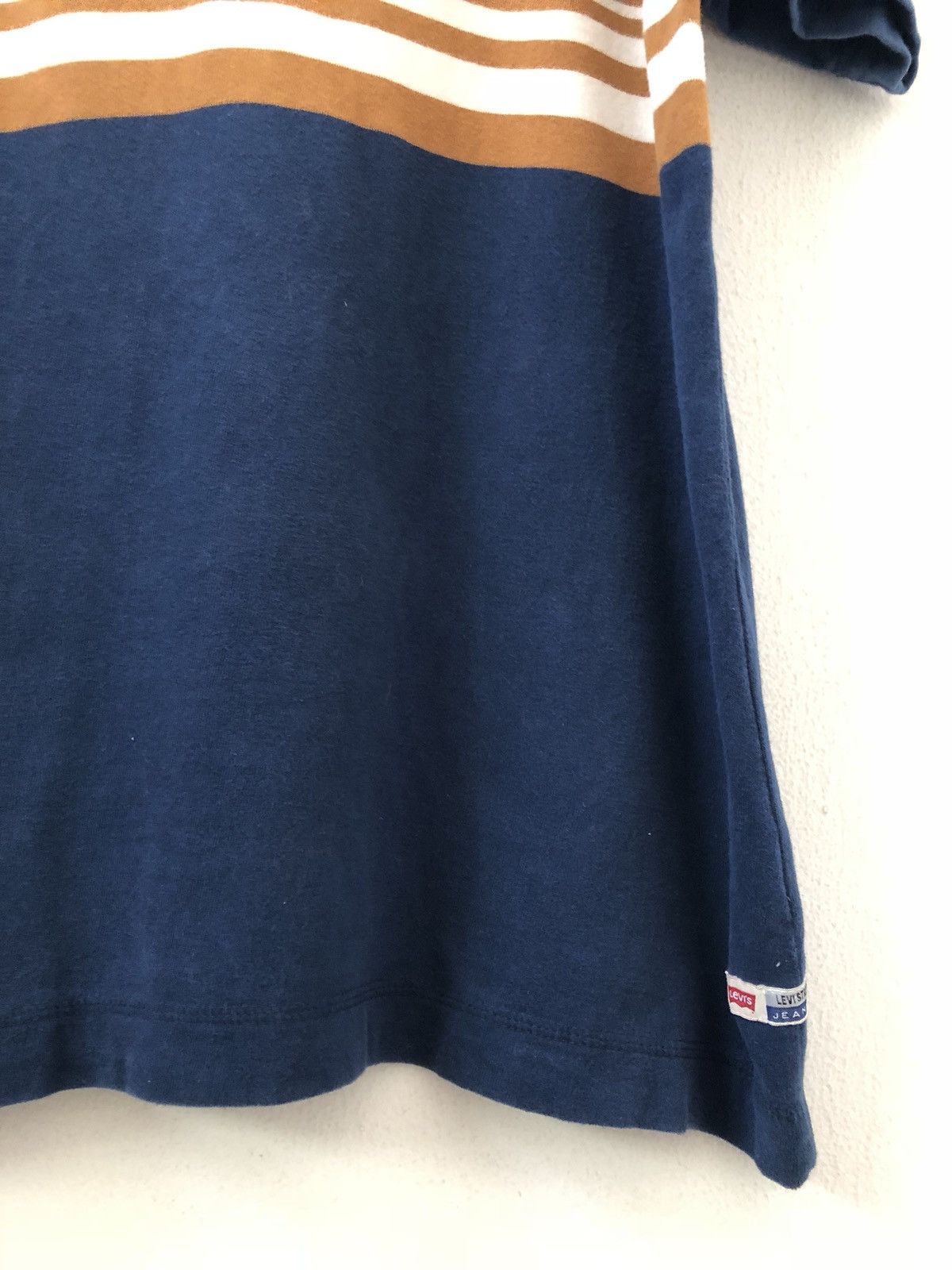Levi's Vintage 90s Levi's Made in Usa Striped Henley Shirt Size US L / EU 52-54 / 3 - 5 Thumbnail