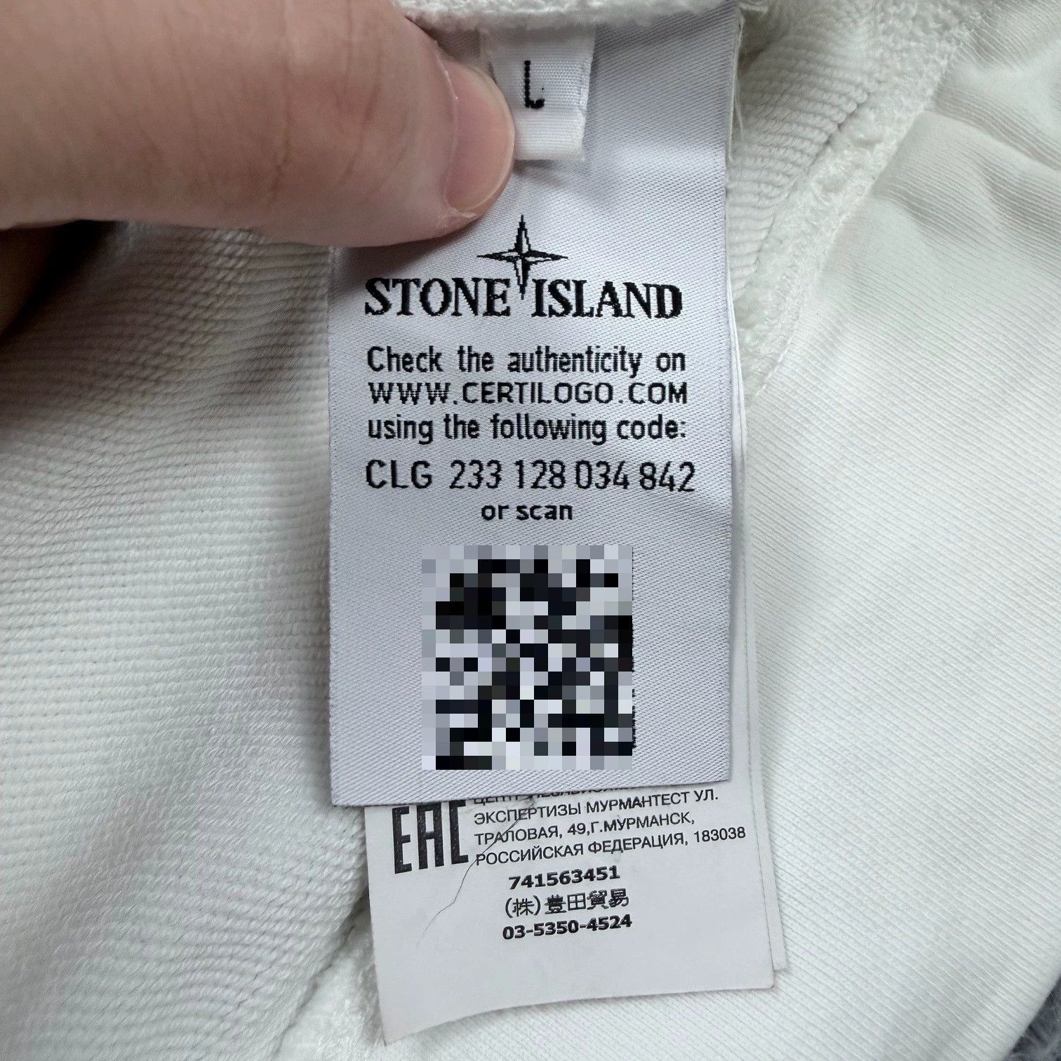 Stone Island Stone Island White Crewneck Designer Size US L / EU 52-54 / 3 - 5 Thumbnail