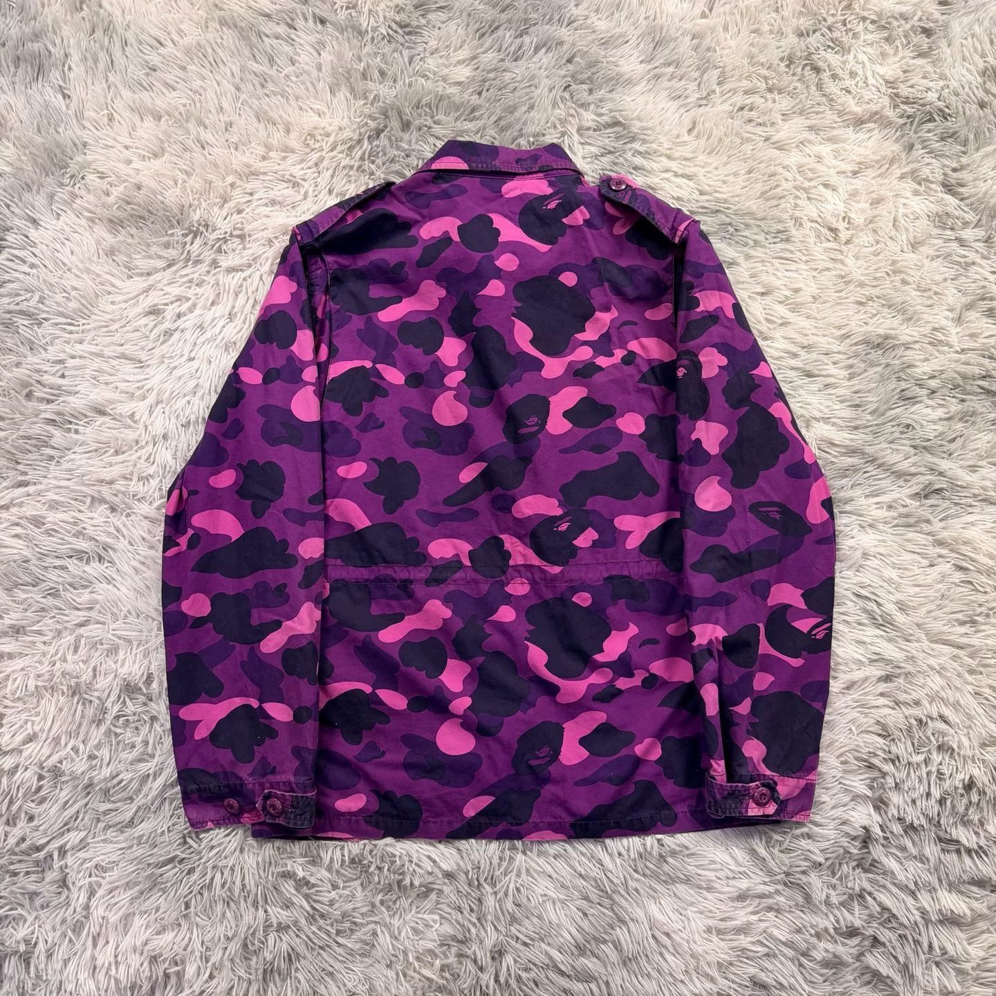 Bape Bape Purple Camo Shirt Casual Short Sleeve Size US M / EU 48-50 / 2 - 2 Thumbnail