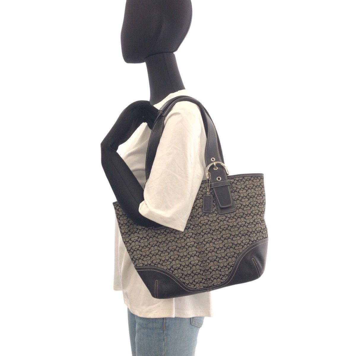 Coach Coach COACH Mini Signature Canvas Leather 2way Bag Leather Shoulder Bag C35-6383 DUTY FREE for USA Size ONE SIZE - 7 Thumbnail