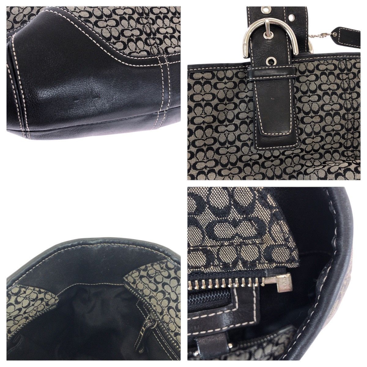 Coach Coach COACH Mini Signature Canvas Leather 2way Bag Leather Shoulder Bag C35-6383 DUTY FREE for USA Size ONE SIZE - 6 Thumbnail