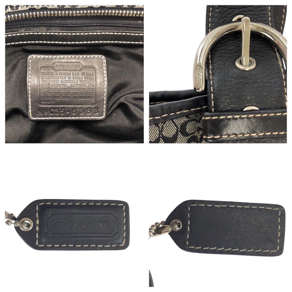Coach Coach COACH Mini Signature Canvas Leather 2way Bag Leather Shoulder Bag C35-6383 DUTY FREE for USA Size ONE SIZE - 4 Thumbnail