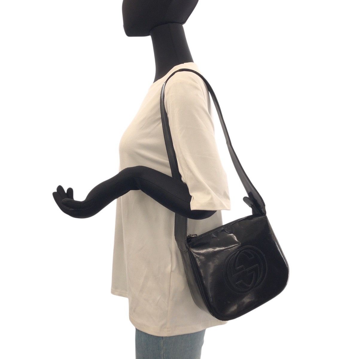 Gucci Gucci Gucci Patent Leather Shoulder Bag Plastic / Synthetic Shoulder Bag 00720460250 DUTY FREE for USA Size ONE SIZE - 7 Thumbnail