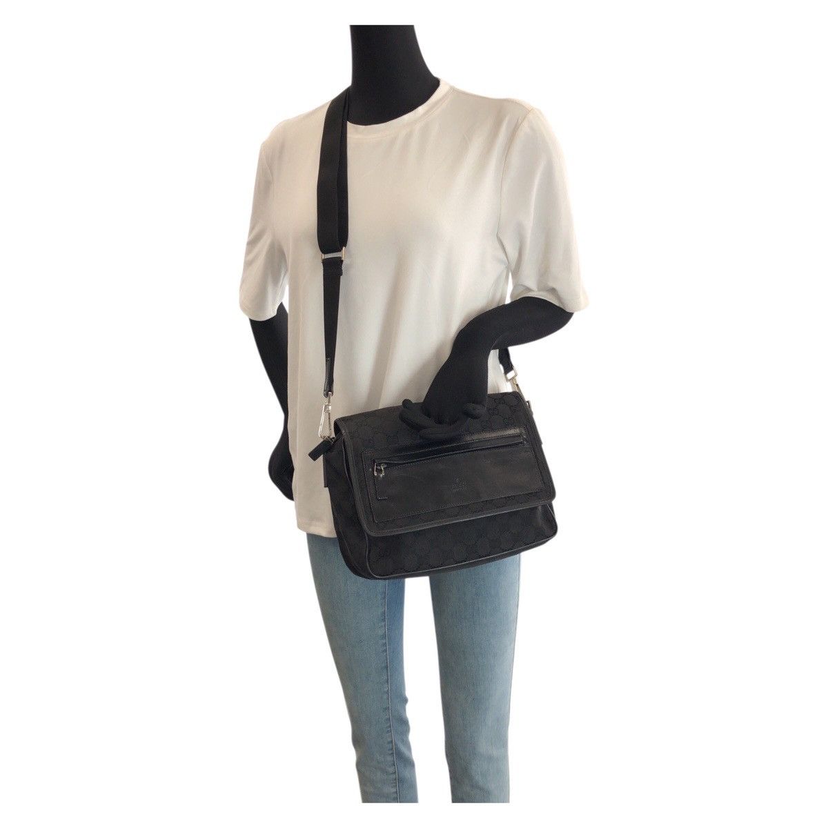 Gucci Gucci Gucci GG Canvas Leather Shoulder Bag Textile Shoulder Bag 28562 DUTY FREE for USA Size ONE SIZE - 7 Thumbnail