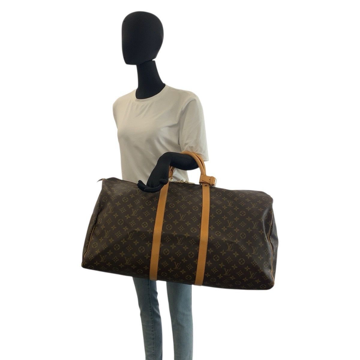 Louis Vuitton Louis Vuitton Louis Vuitton Keepall Monogram Boston Bag Textile Travel Bag M41422 DUTY FREE for USA Size ONE SIZE - 7 Thumbnail