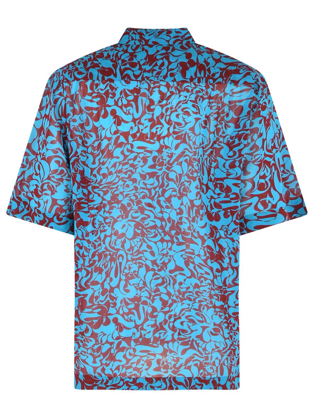Dries Van Noten DRIES VAN NOTEN 'Cassidye' Light Blue Viscose Shirt Size US S / EU 44-46 / 1 - 3 Thumbnail