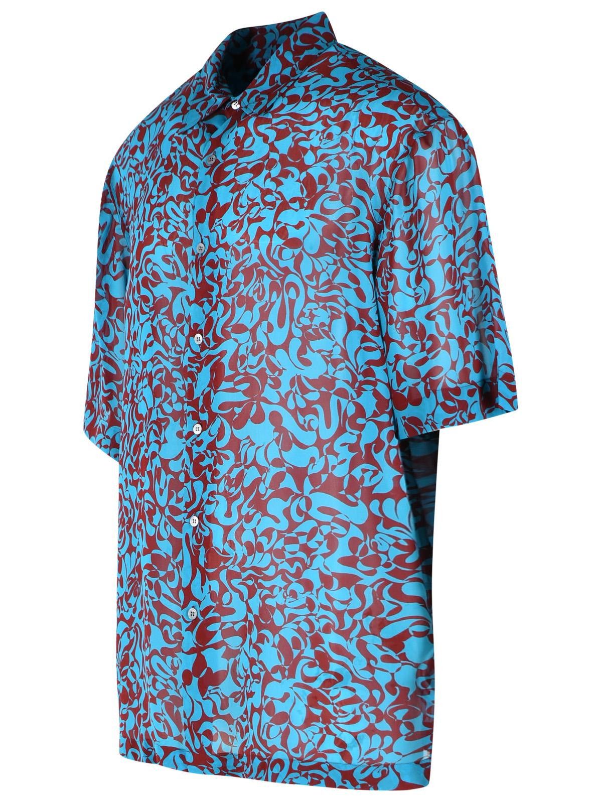 Dries Van Noten DRIES VAN NOTEN 'Cassidye' Light Blue Viscose Shirt Size US S / EU 44-46 / 1 - 2 Thumbnail