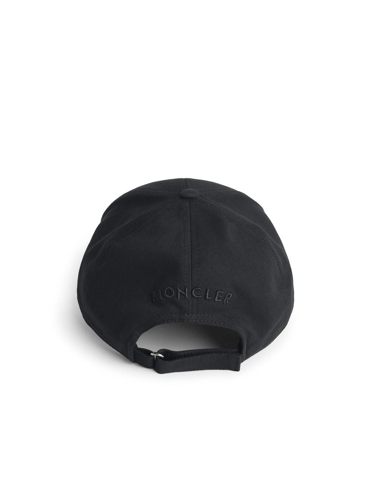 Moncler MONCLER Black Cotton Cap Size ONE SIZE - 3 Thumbnail