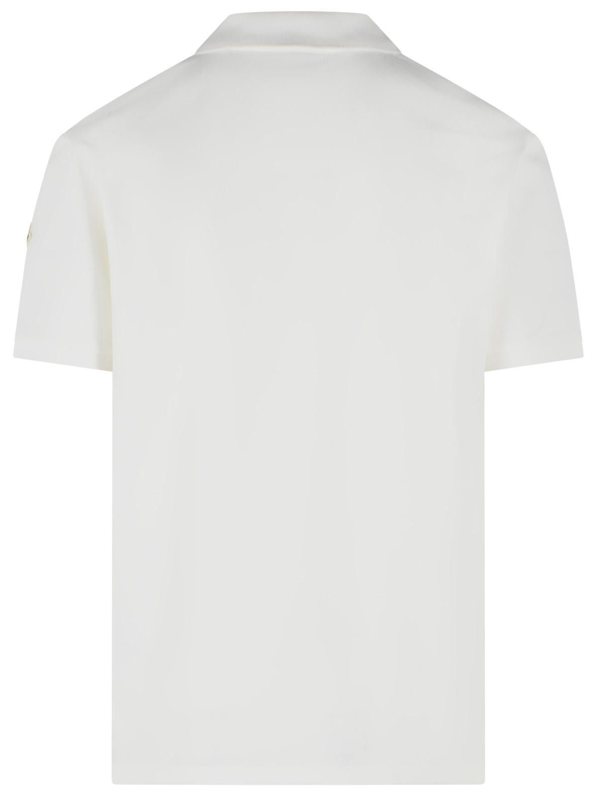 Moncler MONCLER White Cotton Polo Shirt Size US L / EU 52-54 / 3 - 3 Thumbnail