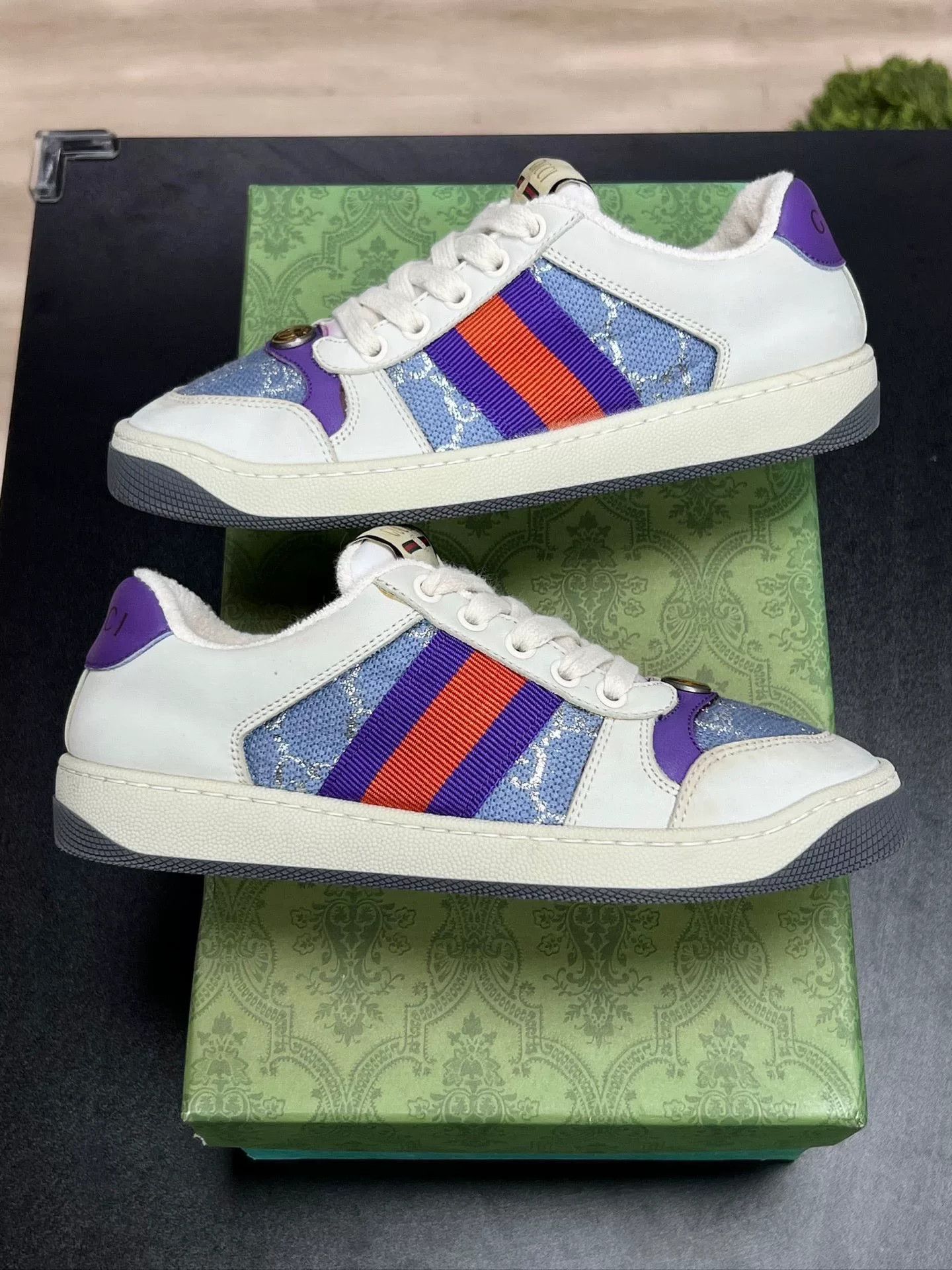 Gucci Gucci Purple Shoes Low Top High Top Size US S / EU 44-46 / 1 - 5 Thumbnail