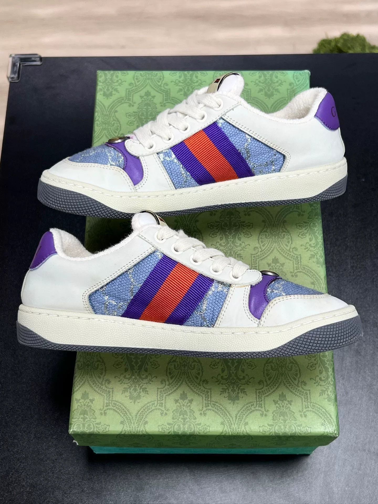 Gucci Gucci Purple Shoes Low Top High Top Size US S / EU 44-46 / 1 - 6 Thumbnail