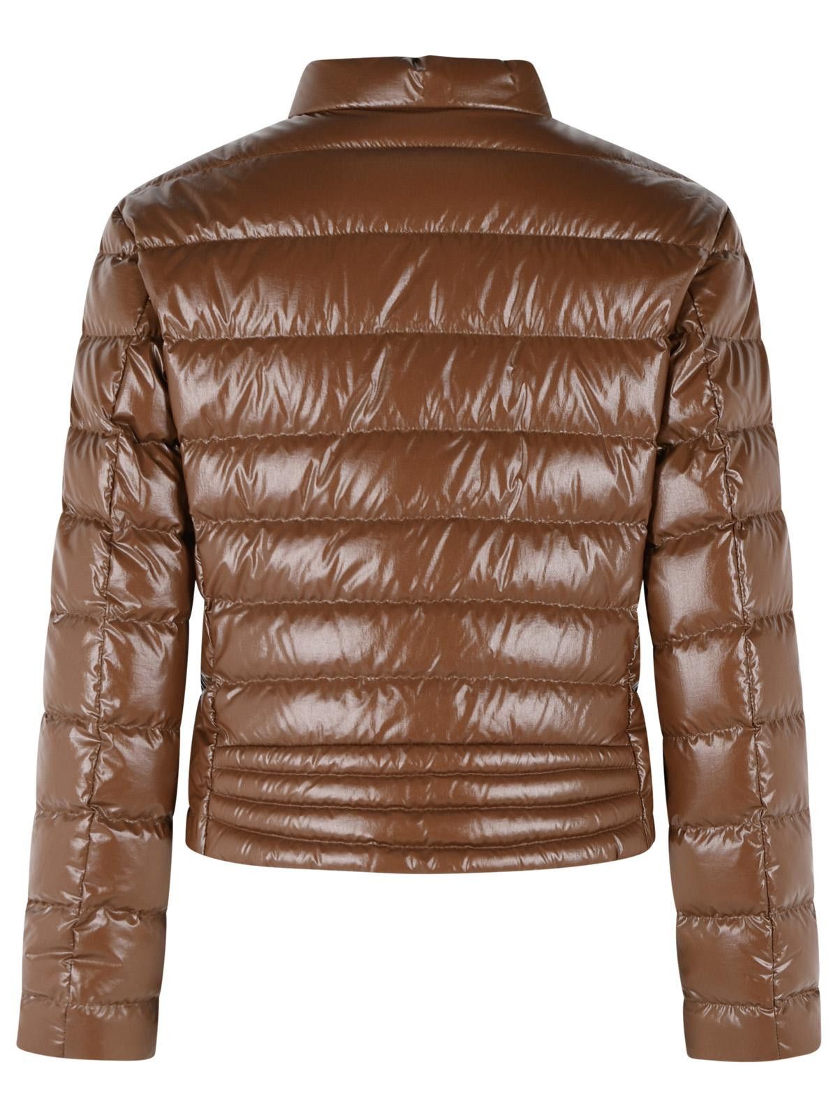 Moncler MONCLER 'Papillon' Short Brown Polyamide Down Jacket Size M / US 6-8 / IT 42-44 - 3 Thumbnail