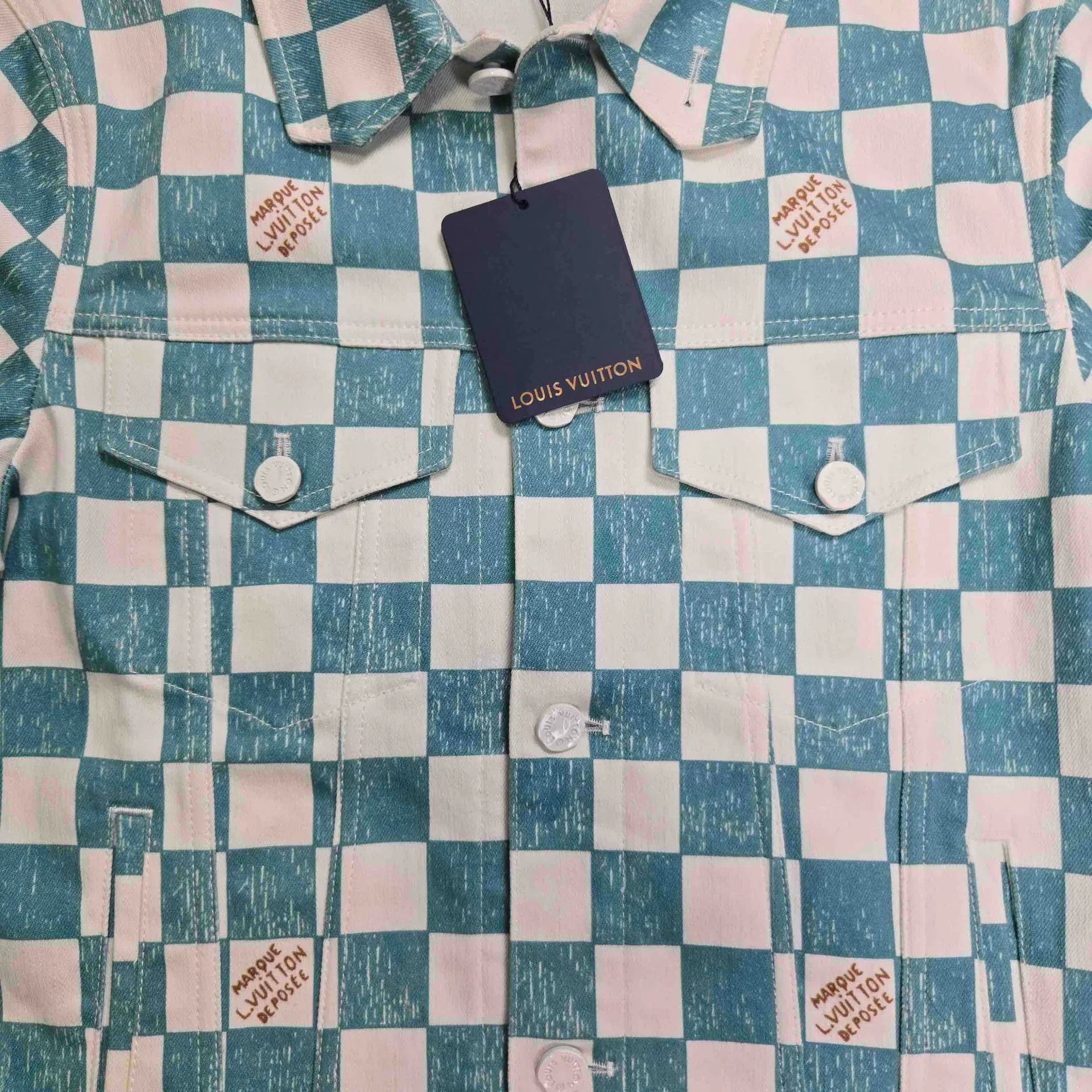 Louis Vuitton Louis Vuitton Green Denim Jacket Size US S / EU 44-46 / 1 - 3 Thumbnail
