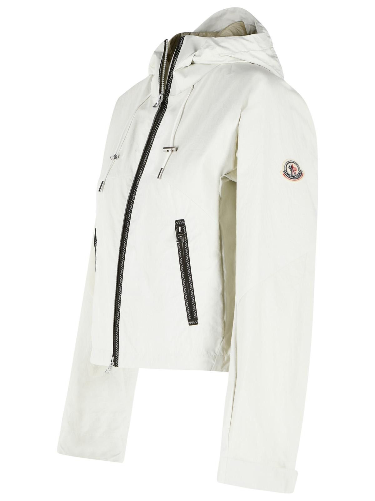 Moncler MONCLER 'Lasanca' Hooded Jacket In Ivory White Polyamide Size M / US 6-8 / IT 42-44 - 2 Thumbnail