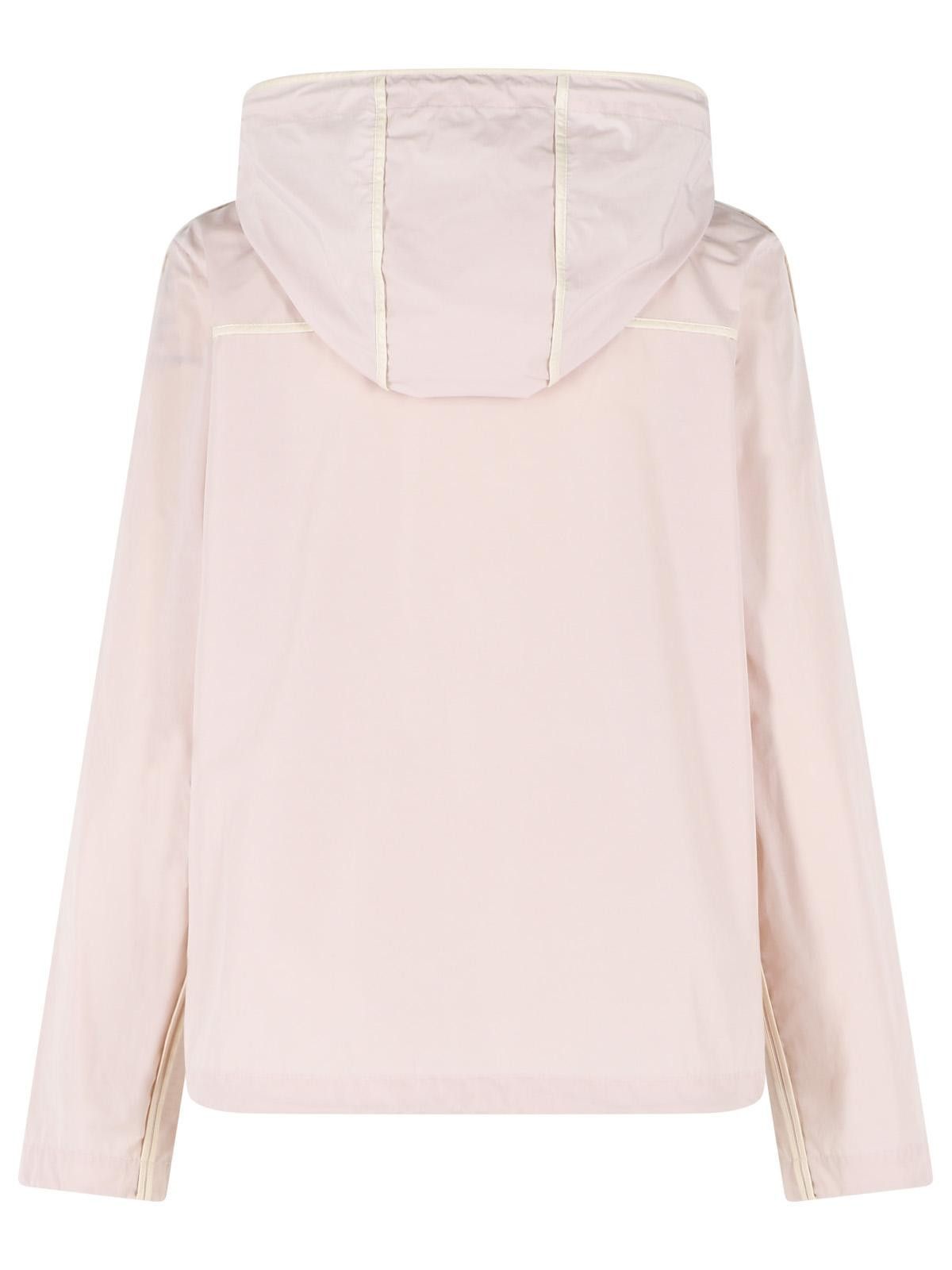 Moncler MONCLER 'Sarracenia' Hooded Jacket In Polyester And Light Pink Cotton Size L / US 10 / IT 46 - 3 Thumbnail