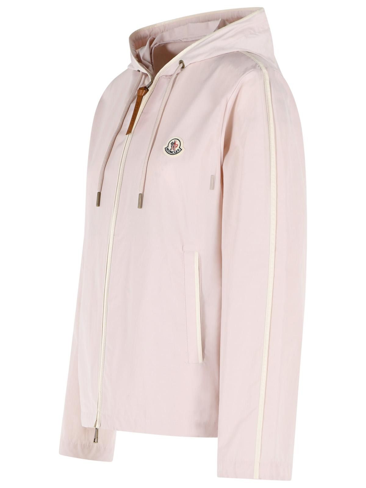 Moncler MONCLER 'Sarracenia' Hooded Jacket In Polyester And Light Pink Cotton Size L / US 10 / IT 46 - 2 Thumbnail
