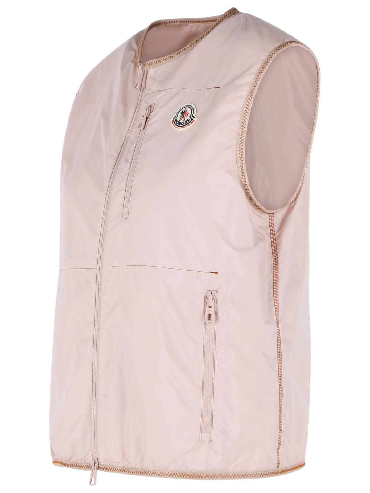 Moncler MONCLER Alshain' Light Pink Polyamide Vest Size S / US 4 / IT 40 - 2 Thumbnail