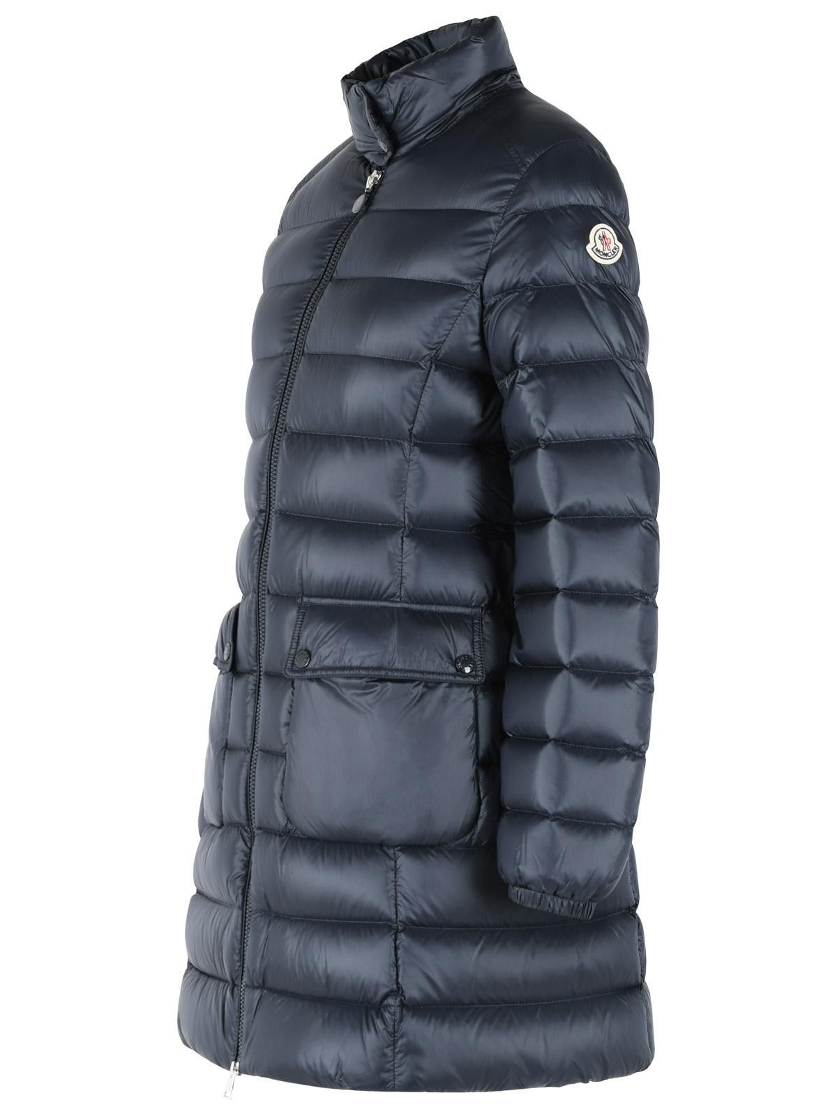 Moncler MONCLER 'Genet' Long Navy Blue Polyamide Down Jacket Size L / US 10 / IT 46 - 2 Thumbnail