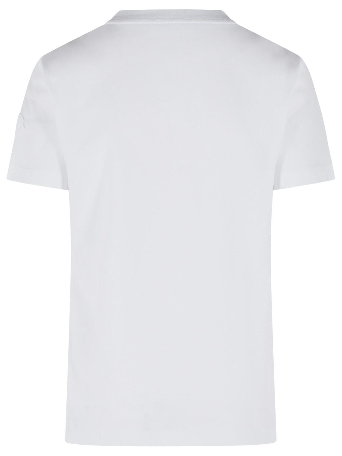 Moncler MONCLER White Cotton T-Shirt Size XS / US 0-2 / IT 36-38 - 3 Thumbnail