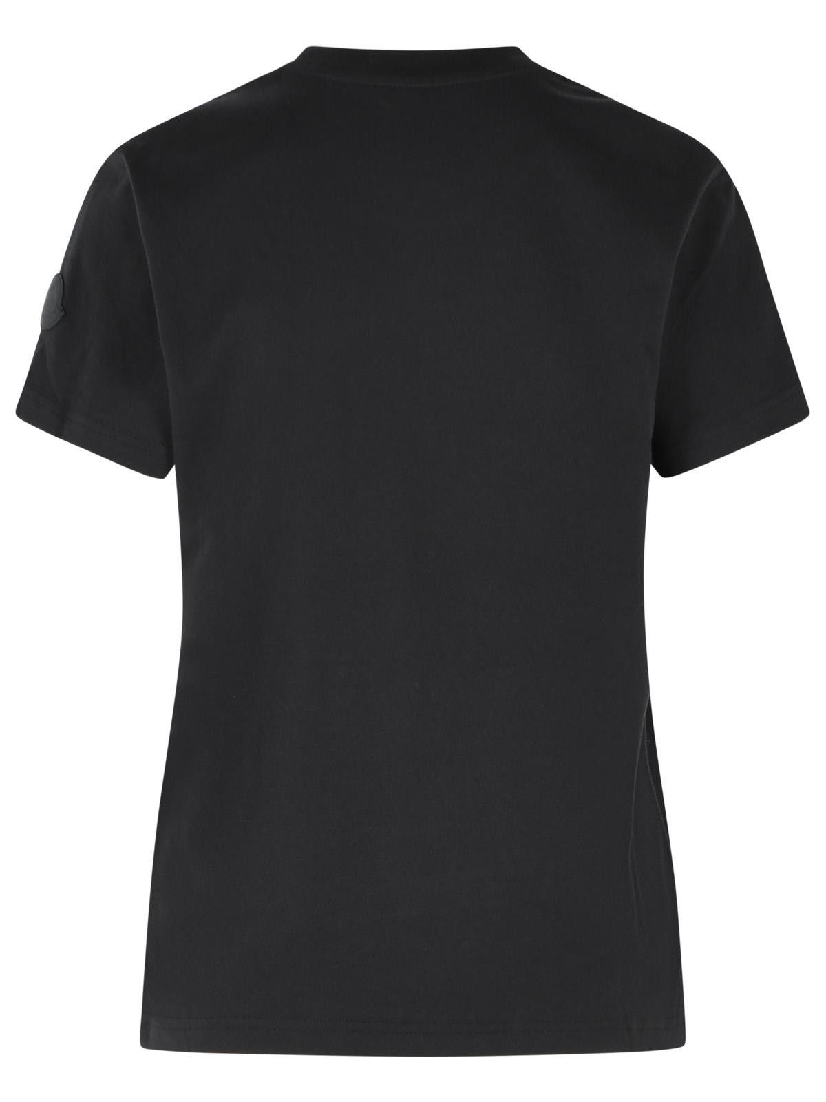 Moncler MONCLER Black Cotton T-Shirt Size M / US 6-8 / IT 42-44 - 3 Thumbnail