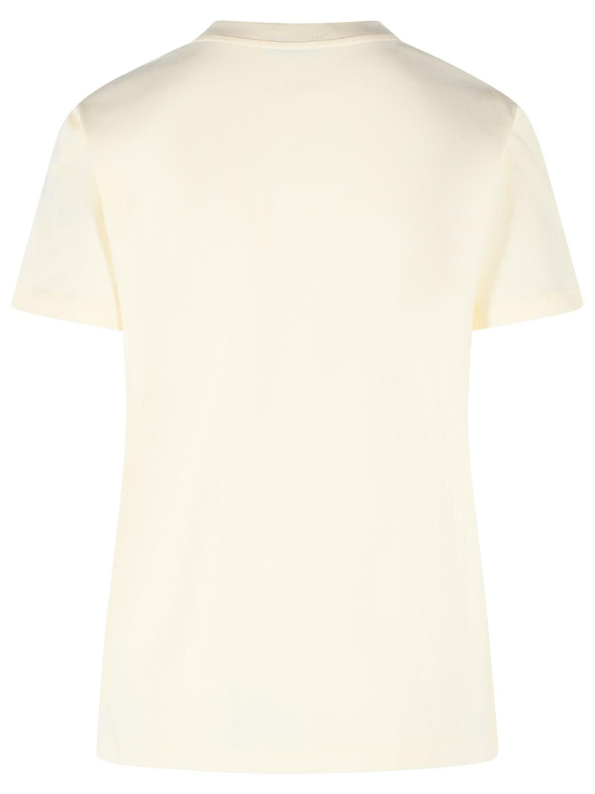Moncler MONCLER Cream Cotton T-Shirt Size L / US 10 / IT 46 - 3 Thumbnail