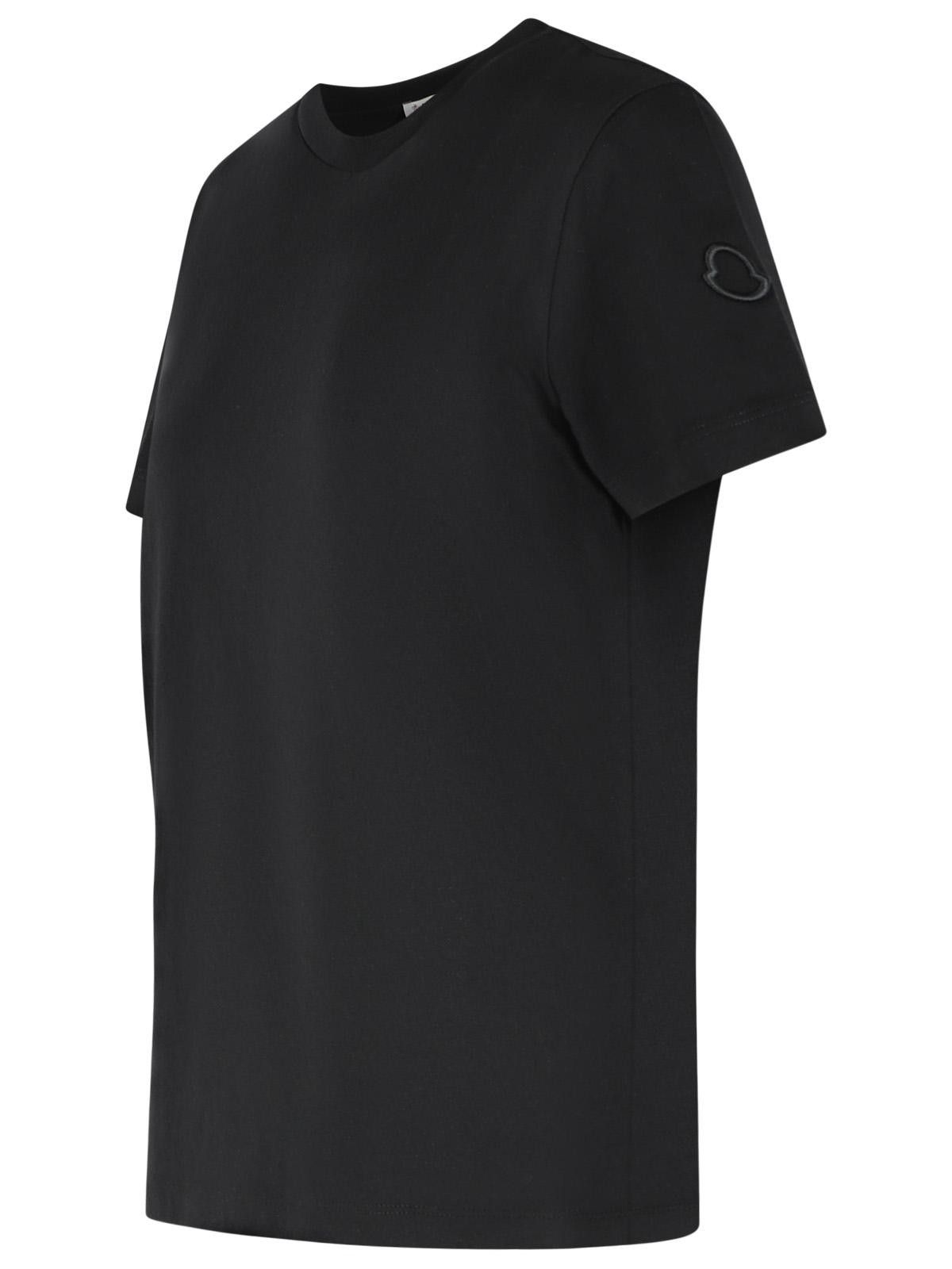 Moncler MONCLER Black Cotton T-Shirt Size XS / US 0-2 / IT 36-38 - 2 Thumbnail