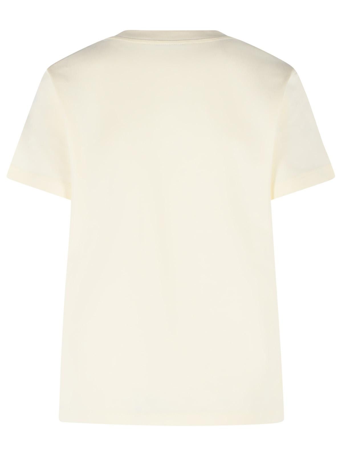 Moncler MONCLER Cream Cotton T-Shirt Size XS / US 0-2 / IT 36-38 - 3 Thumbnail