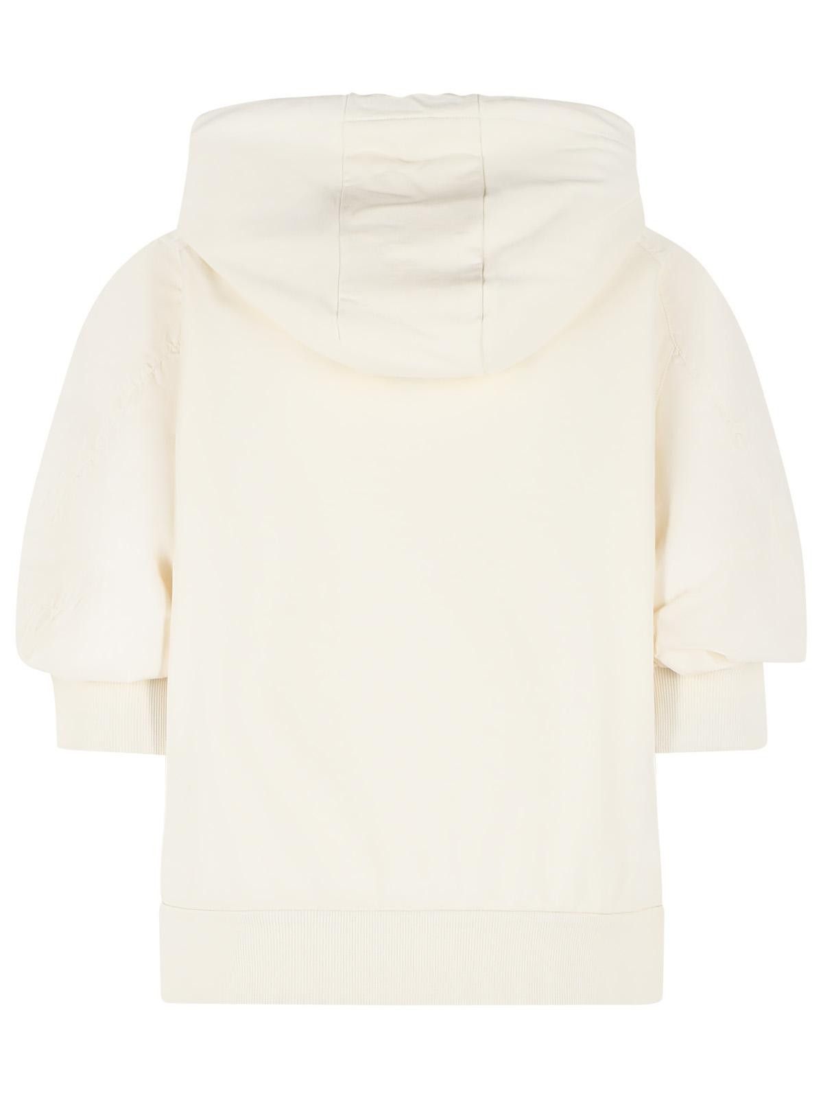 Moncler MONCLER Ivory White Cotton Hoodie Size M / US 6-8 / IT 42-44 - 3 Thumbnail