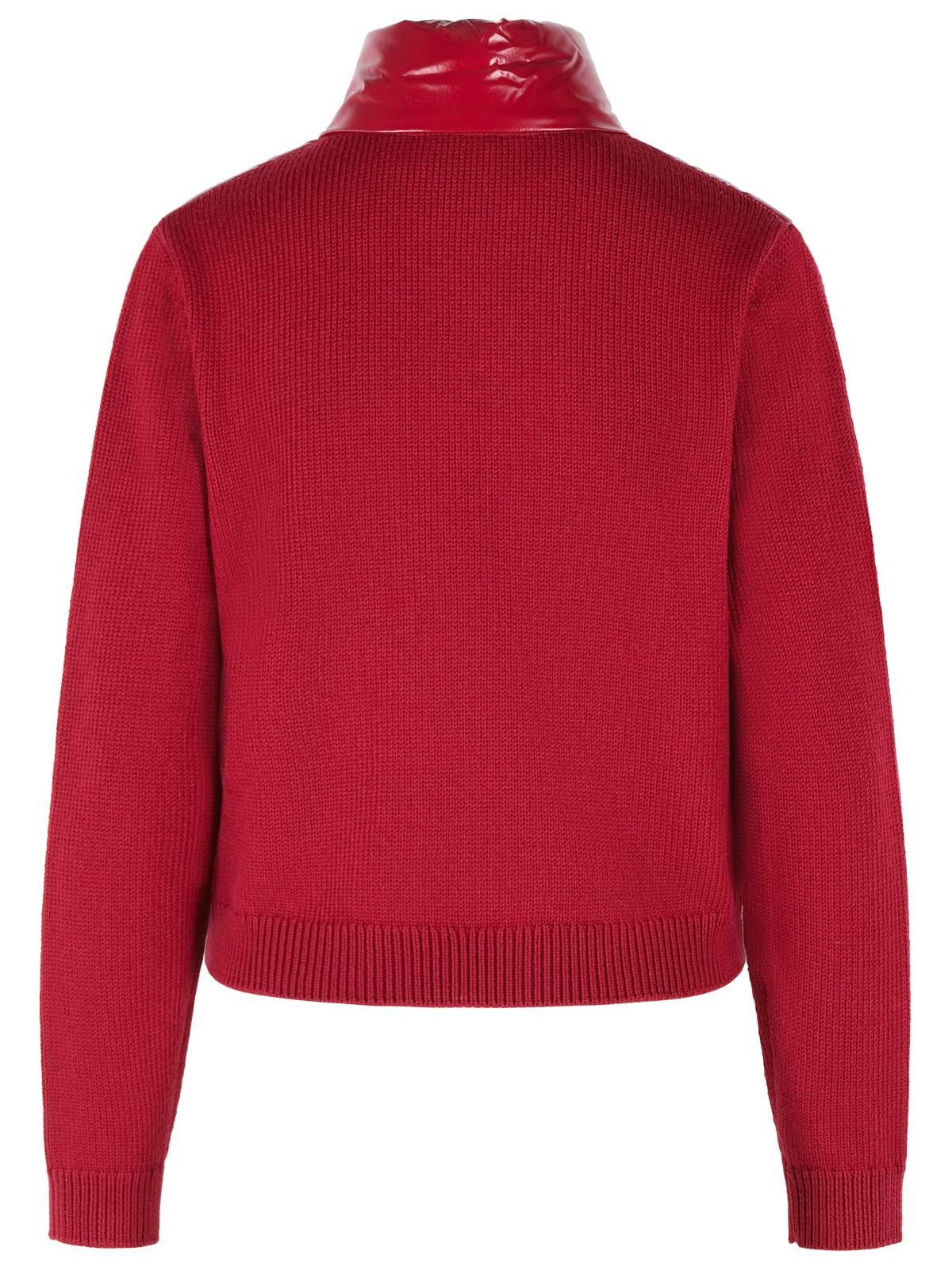 Moncler MONCLER Padded Virgin Wool Cardigan With Cherry Pink Zip Size S / US 4 / IT 40 - 3 Thumbnail