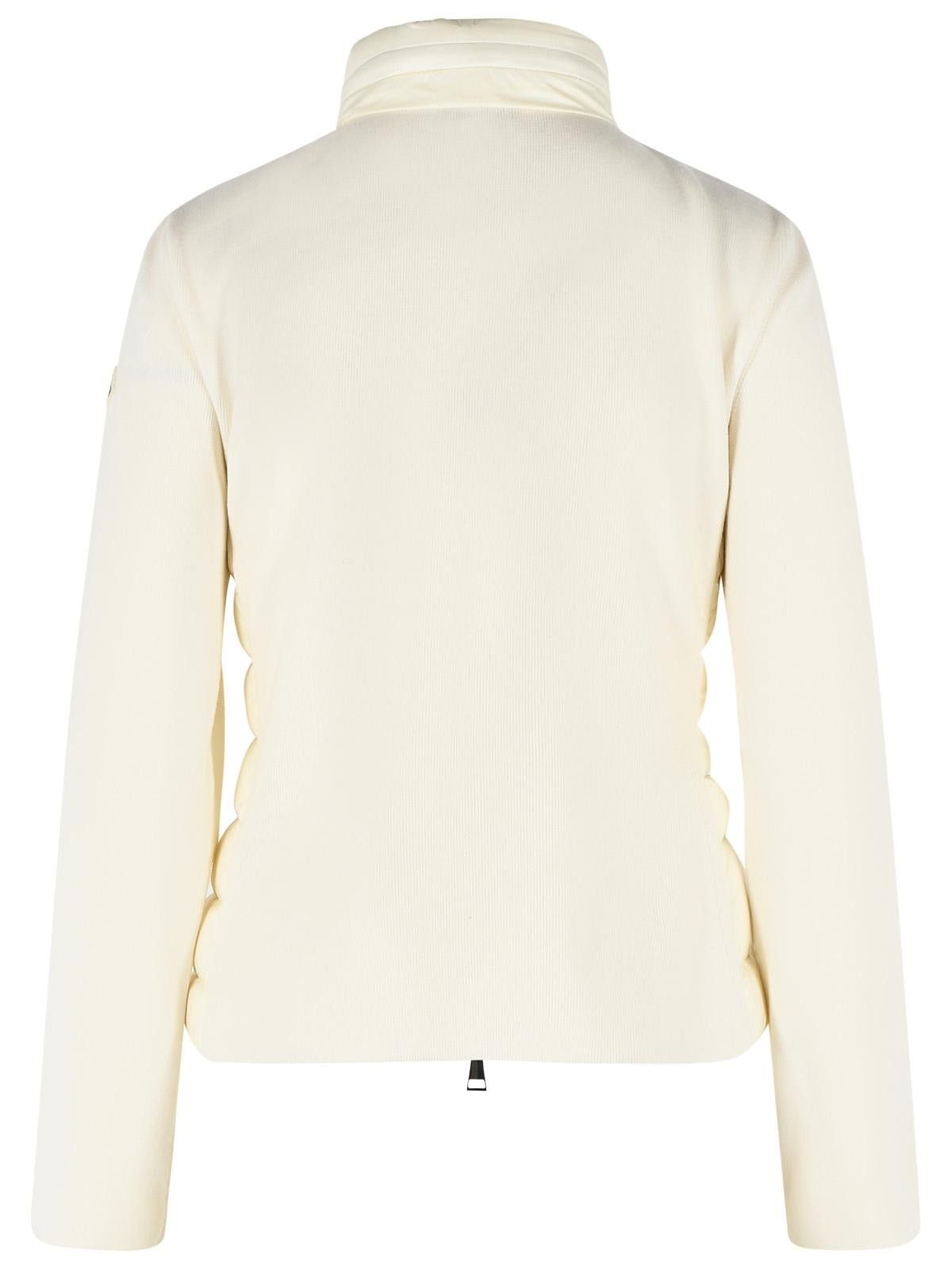 Moncler MONCLER Padded Virgin Wool Cardigan With Ivory White Zip Size M / US 6-8 / IT 42-44 - 3 Thumbnail