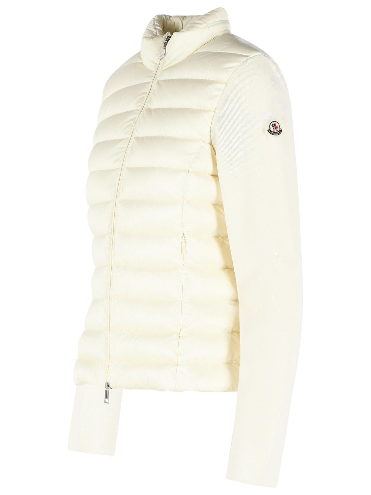 Moncler MONCLER Padded Virgin Wool Cardigan With Ivory White Zip Size M / US 6-8 / IT 42-44 - 2 Thumbnail