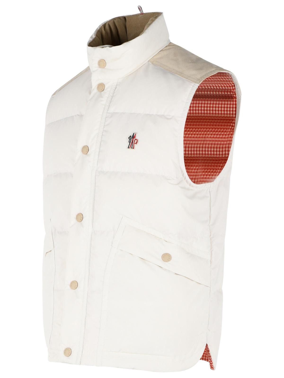 Moncler Grenoble MONCLER GRENOBLE 'Scais' White Polyester Feather Padded Vest Size US XL / EU 56 / 4 - 2 Thumbnail