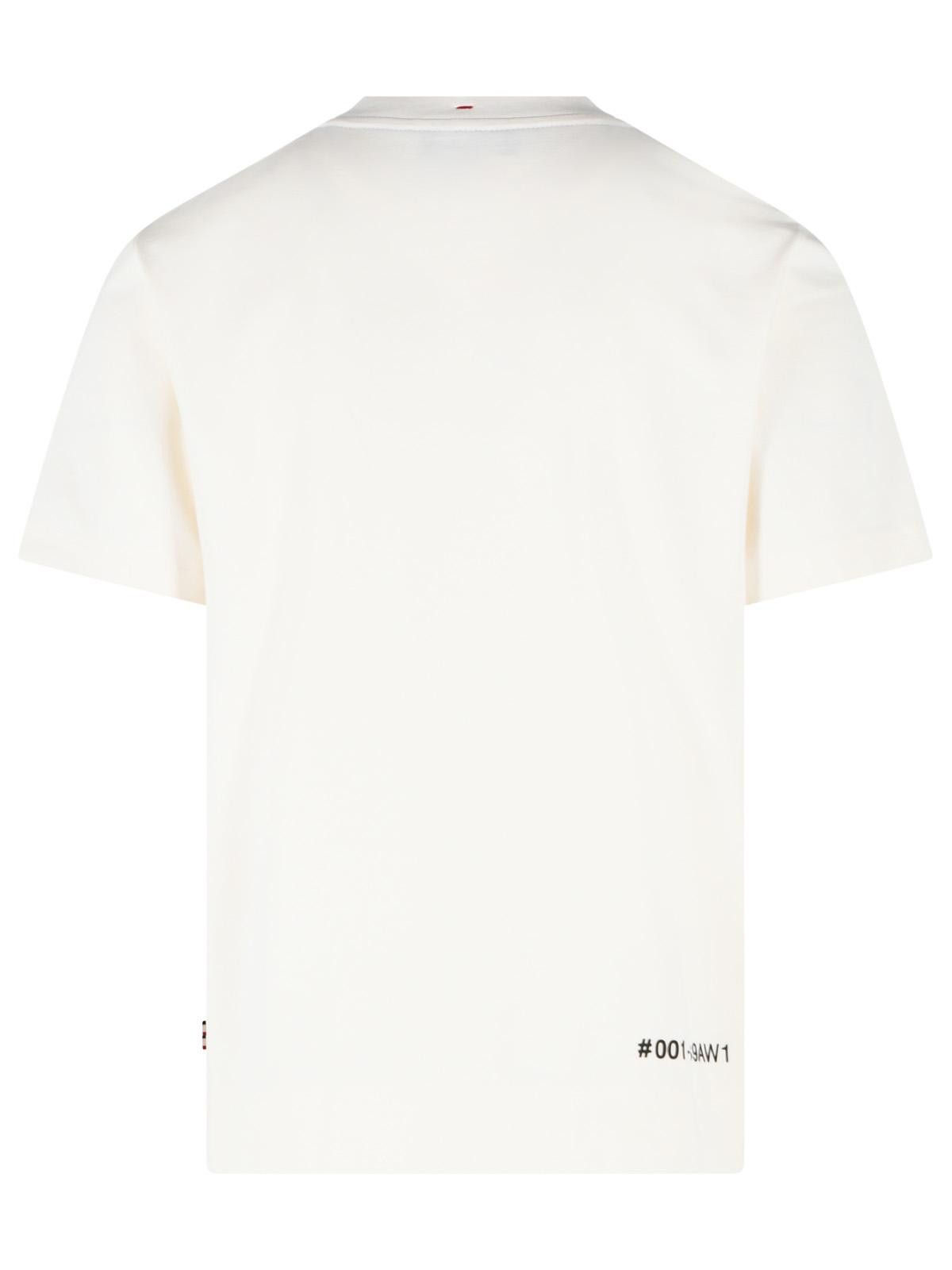 Moncler Grenoble MONCLER GRENOBLE Ivory White Stretch Cotton T-Shirt Size US L / EU 52-54 / 3 - 3 Thumbnail