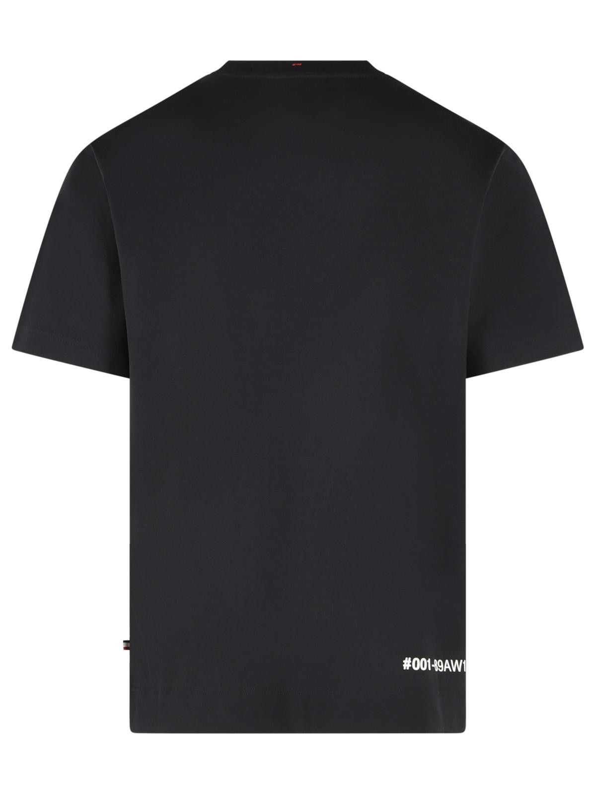Moncler Grenoble MONCLER GRENOBLE Black Stretch Cotton T-Shirt Size US L / EU 52-54 / 3 - 3 Thumbnail