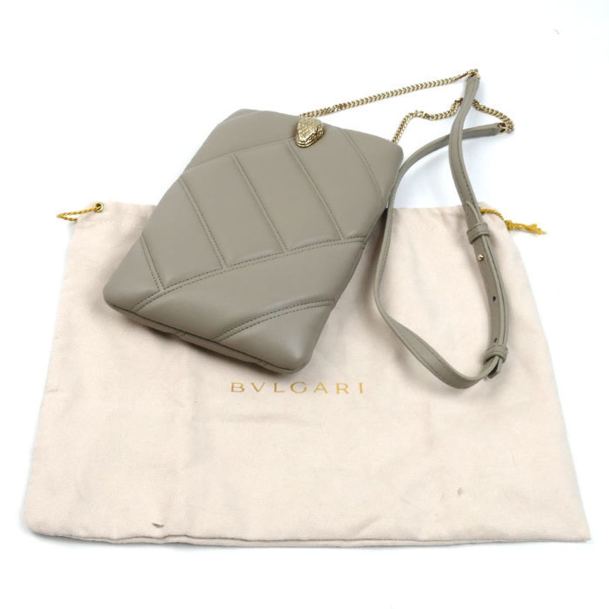 Bvlgari BVLGARI Bulgari Serpenti Shoulder Bag, Gray, 291812, Smartphone Case, Women's Size ONE SIZE - 10 Thumbnail