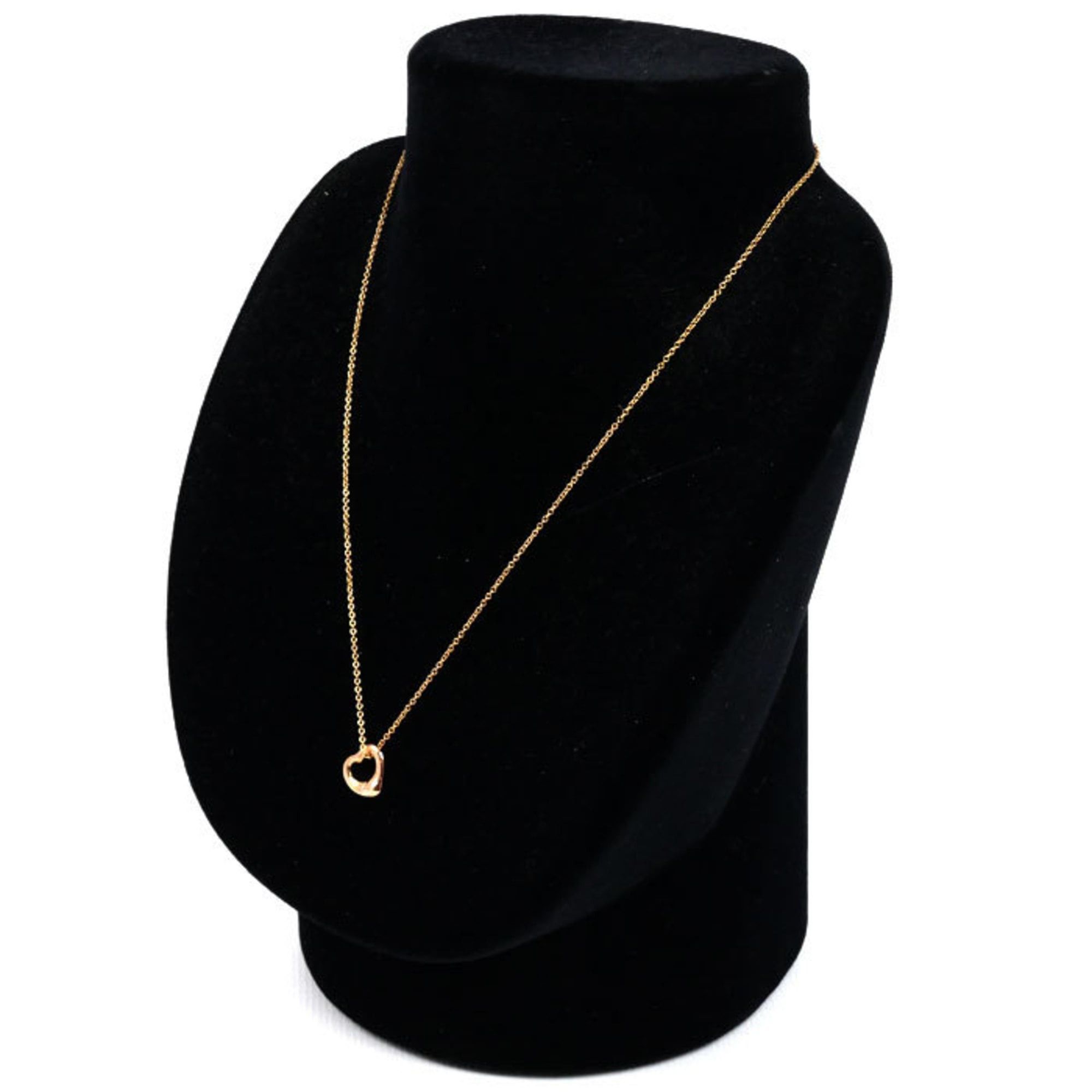 Tiffany & Co. TIFFANY&Co. Tiffany 18KPG Pink Gold Open Heart Necklace 68113660 Diamond 3.0g 41cm Women's Size ONE SIZE - 6 Thumbnail