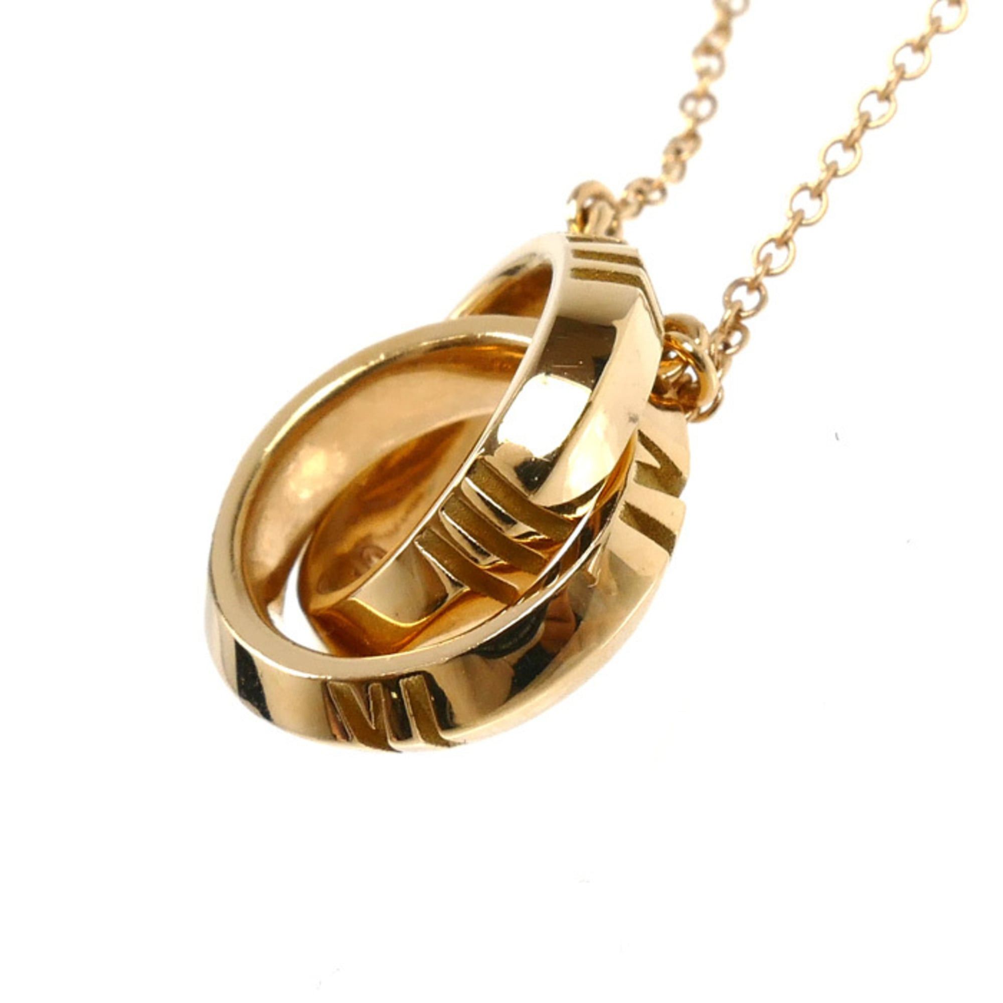 Tiffany & Co. TIFFANY&Co. Tiffany & Co. 18KPG Pink Gold Atlas X Closed Necklace 5.9g 41 46cm Women's Size ONE SIZE - 3 Thumbnail