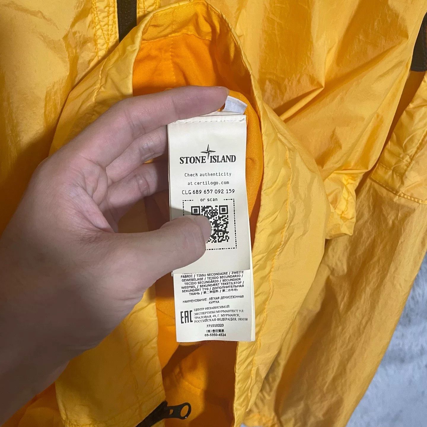 Stone Island Stone Island Yellow Jacket Outerwear Size US XL / EU 56 / 4 - 6 Thumbnail