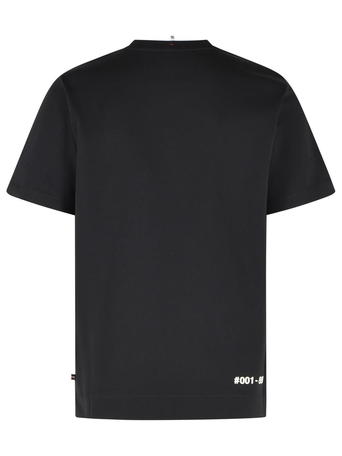 Moncler Grenoble MONCLER GRENOBLE Black Cotton T-Shirt Size US L / EU 52-54 / 3 - 3 Thumbnail