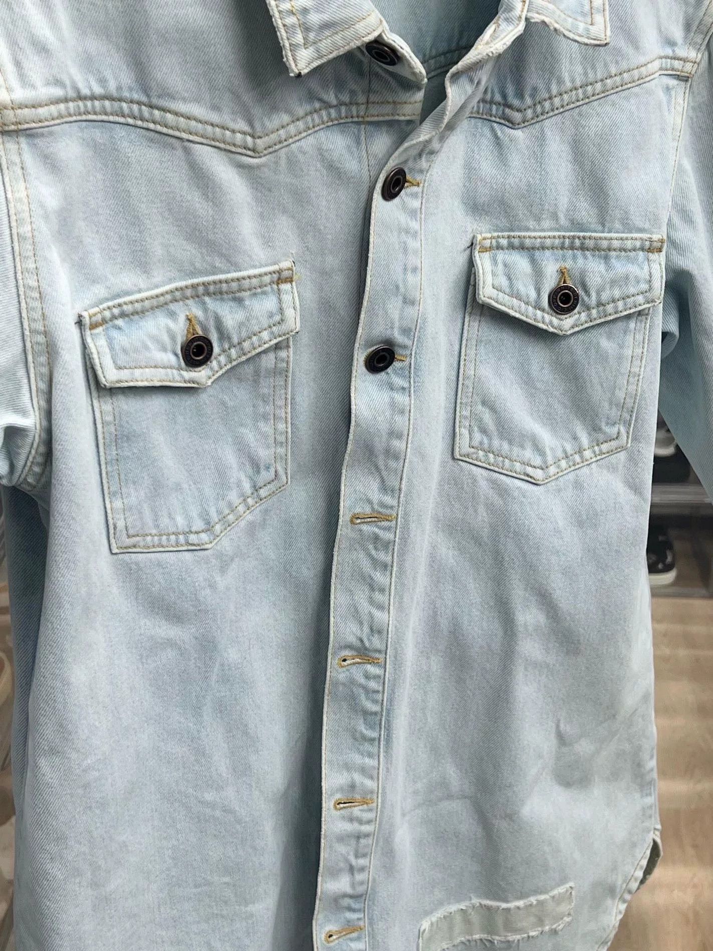 Off-White Off-White White Denim Jacket Outerwear Size US M / EU 48-50 / 2 - 2 Thumbnail